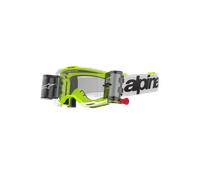 Alpinestars Vision 8 Wordmark Goggles Roll Off White Yllw Fluo Clear Roll Off, Size: One Size