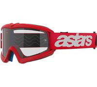 Alpinestars Vision Blaze Clear Youth Motocross Goggles, white-red for Men