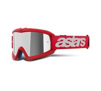 Alpinestars Vision Blaze Mirrored Youth Motocross Goggles, white-red