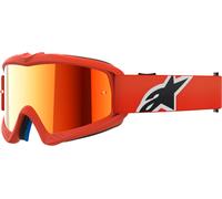 Alpinestars Vision Youth MX ATV MTB Off Road Goggle (Orange - Mirror Red Lens)