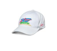 Alpinestars Vivid Hat Cap with Visor Snapback Cap Adjustable Men's Baseball Cap, White, One Size