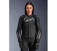 Alpinestars Woman Stella Dusk Leather Jacket Black White, Size: 42