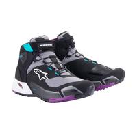 Alpinestars Women's Lady Cr-x Drystar Riding Boots Black/Grey/Plum Teal 7 Motorcycle Clothing, 7 UK
