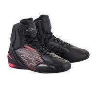 Alpinestars Women's Stella Faster-3 Shoes Black/Gun Metal Diva Pink Motorcycle Clothing