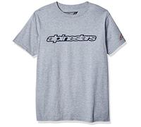 Alpinestars Wordmark Tee, Grey Heather/Navy/Red, M