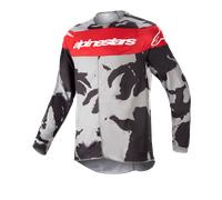 Alpinestars Youth 2023 Racer Tactical Jersey Cast Gray Camo Mars Red