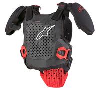 Alpinestars Youth A-5 S V2 Motorcycle Motocross Chest Protector - BlackWhiteRed