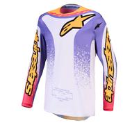 Alpinestars Youth Fluid DRAG MX Jersey (Light Lilac/Blue Iris/Gold)