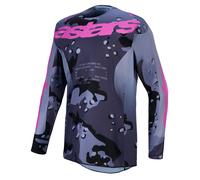 Alpinestars Youth Fluid LONE MX Jersey (Grey Camo/Purple)