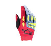 Alpinestars Youth Full Bore Gloves Light Blue Red Berry Black, Size: M