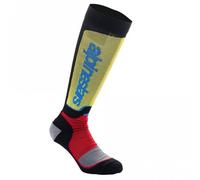 Alpinestars YOUTH MX Plus MX Motocross Socks (Black/Red/Light Blue)