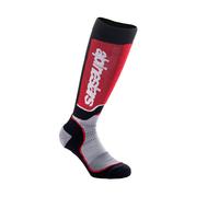 Alpinestars Youth MX Plus Socks - Black/Gray/Red - One Size (M/L)