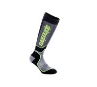 Alpinestars Plus Youth Motocross Socks, black-grey-yellow, size M L