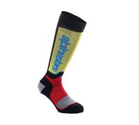 Alpinestars Youth MX Plus Socks - Black/Red/Light Blue - One Size (M/L)