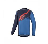 Alpinestars Youth Racer Factory Long Sleeve Jersey Dark Navy Mid Blue