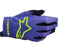 Alpinestars Youth Radar Gloves 2025 Model Purple/Yellow