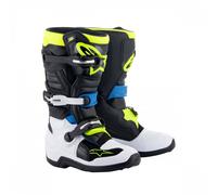 Alpinestars Tech 7S- Black Enamel Blue Yellow Fluo - US 6