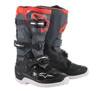 Alpinestars Tech 7S Youth Motocross Boots, black-grey-red, size 38