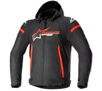 Alpinestars Zaca waterproof Motorcycle Textile Jacket, black-white-red, size L