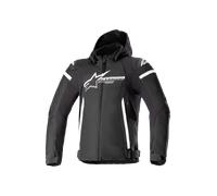 Alpinestars Zaca Waterproof Textile Jacket Motorbike Motorcycle Black White
