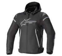 Alpinestars Zaca Waterproof Motorcycle Jacket Detachable Hood Black Dark Grey