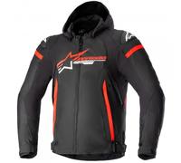 Alpinestars Zaca waterproof Motorcycle Textile Jacket, black-white-red, size 2XL