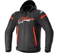 Alpinestars Zaca waterproof Motorcycle Textile Jacket, black-white-red, size 3XL for Men