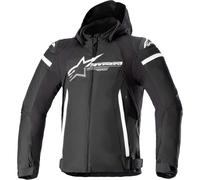 Alpinestars Zaca Waterproof Textile Jacket Motorbike Motorcycle Black White