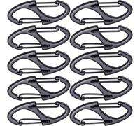 Alpinleux 10 Pcs Zipper Clips Anti Theft Deterrent, Dual Opening Zippers Pull Replacement, Zipper Locks for Backpacks, Camping, Suitcases (Black)