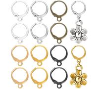 Alpinleux 12 Pcs Leverback Earring Hooks, Metal Earring Hoops for Jewelry Making, Huggie Earring Hooks, Hoop Earrings for Jewelry Making, Women, DIY Crafts (6 Colors)
