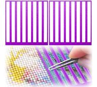 Alpinleux 2 Pcs Diamond Painting Ruler, Diamond Art Ruler for Square and Round Drill, Diamond Art Ruler, DIY Diamonds Painting Tools, Ruler for Diamond Painting, Enthusiasts