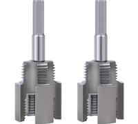 Alpinleux 2 Pcs PVC Pipe Threader, Pipe Threading Tool, Integrated Internal & External Pipe Threading Tool, Pipe Thread Cutting Tool, Pipe Threading Tool for PVC (1/2")