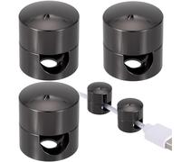 Alpinleux 3 Pcs Black Cable Anchors, Multi-Function Gun Cord Anchors Holder, Metal Charger and Wire Organizers, Adhesive Cord Clips Cable Management for Desk, Wall, Home, Office