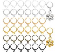 Alpinleux 36 Pcs Leverback Earring Hooks, Metal Earring Hoops for Jewelry Making, Huggie Earring Hooks, Hoop Earrings for Jewelry Making, Women, DIY Crafts (6 Colors)
