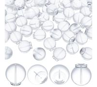 Alpinleux 50 Pcs Comfort Impenetrable Soft Safety Backs, Secure Clear Rubber Earring Backs, TPE Material Backs for Earrings Posts (6.7mm)