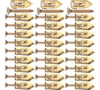 Alpinleux 60 Pcs Self-Drilling Anchors with Screws Kit, Upgraded Drywall Anchors for Heavy Duty, Metal Screw Anchors Set, Easy to Install Without Drilling or Punching Holes in Wall (0.47"x1.38")