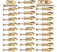 Alpinleux 60 Pcs Self-Drilling Anchors with Screws Kit, Upgraded Drywall Ancors for Heavy Duty, Metal Screw Anchors Set, Easy to Install Without Drilling or Punching Holes in Wall (2 Sizes)