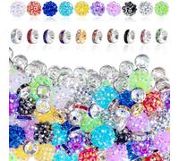 Alpinleux 70 Pcs Beads for Pens, Focal Beads for Pens, Colorful Pen Beads, Spacers for Beaded Pens, Beads for Jewelry Making, Baseball Necklaces, Bracelets