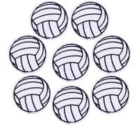 Alpinleux 8 Pcs Volleyball Iron on Patch, Volleyball Patches Iron On, Sewing Volleyball Patch, Iron on Patches for Clothes Sports Jacket Hats Jeans Backpack (2 Inch)
