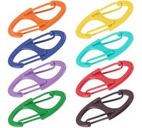 Alpinleux 8 Pcs Zipper Clips Anti Theft Deterrent, Dual Opening Zippers Pull Replacement, Zipper Locks for Backpacks, Camping, Suitcases (8 Colors)