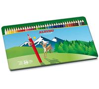 Alpino Colored Pencils 36 Units | Colored Pencils for Children | Draw and Colour with Vivid and Bright Colors | School Supplies | Metallic Case