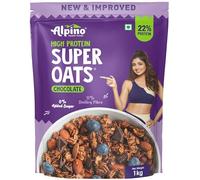ALPINO Peanut Butter Super Oats Chocolate | 21% High Protein | Made with Rolled Oats, Chocolate Peanut Butter & Cocoa | No Added Sugar & Salt | Gluten-Free | Vegan (35.2 oz)