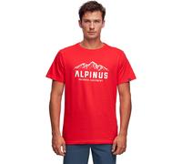 Alpinus Mountains Active T-Shirt Mens Hiking Top Soft Lightweight Red