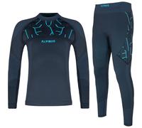Alpinus Outdoor Gausdal Boy's Thermoactive Base Layer Set Kids Graphite Blue