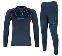 Alpinus Outdoor Gausdal Thermoactive Base Layer Set Mens Graphite Blue