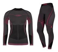 Alpinus Outdoor Mora Thermoactive Base Layer Set Womens Shirt Graphite Pink