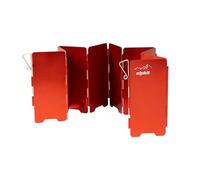 Alpkit Camping Concertina WindShield - Foldable Portable Aluminium Camping Stove Wind Shield, 10-Plate With Bag, 60cm (Red)