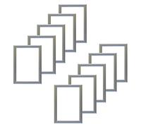 Alplas A4 Aluminium Wall Mounting Poster Snap Frame - Message Photo Image Certificate Signage Art Display Frame - Retail Stores Restaurant Coffee Shop Office Home Decor - Pack of 10