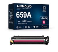 ALPMOLYO 659A High Yield Compatible Toner Cartridge Replacement for W2010A W2011A W2013A W2012A 659A, Fits HP Color LaserJet Enterprise M856dn 856x M776dn 77, 4 Pack Black Cyan Magenta Yellow,Red