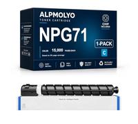 ALPMOLYO NPG71 High Yield Compatible Toner Cartridge Replacement for NPG-71 GPR-55 C-EXV51, Fits Canon iR-ADV C5535 5540 5550 5560, 4 Pack Black Cyan Magenta Yellow,Blue